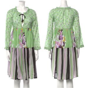 Yvonne S Handmade Boho Tassel Tiered Dress Womens Size Small SS/19 Floral